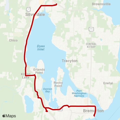 Kitsap Transit Bremerton-Silverdale West map