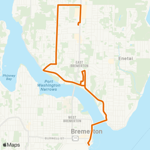 Kitsap Transit Sheridan Park map