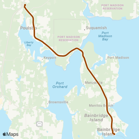 Kitsap Transit Poulsbo / Bainbridge map