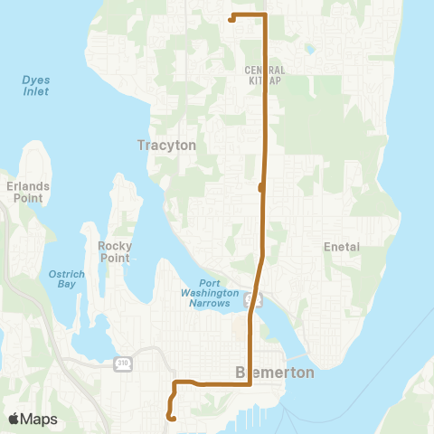 Kitsap Transit Crossroads map