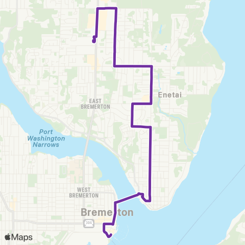 Kitsap Transit Perry Avenue map