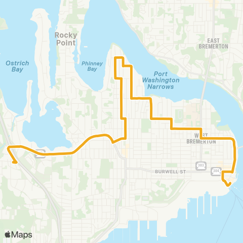 Kitsap Transit Olympic College map