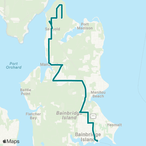 Kitsap Transit Manzanita map