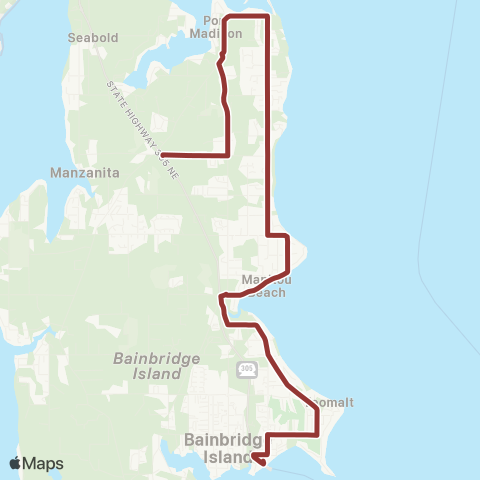 Kitsap Transit Sunrise map