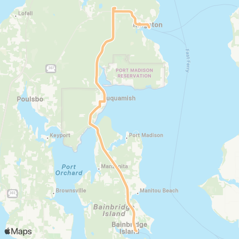 Kitsap Transit Kingston / Bainbridge map