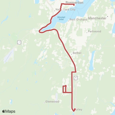 Kitsap Transit Burley map