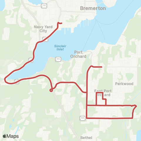 Kitsap Transit Salmonberry map