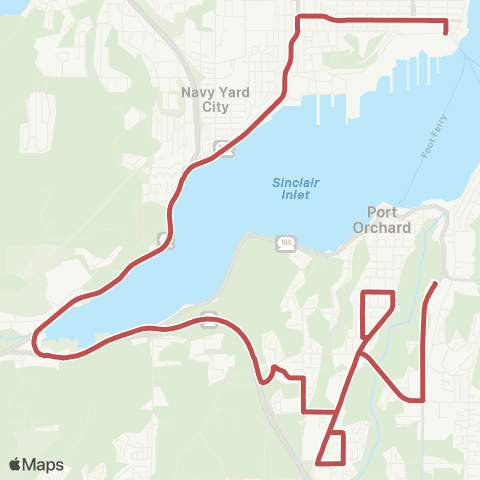 Kitsap Transit Sidney Woods map