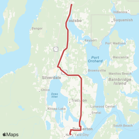 Kitsap Transit Early North map