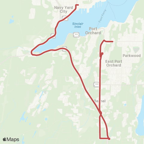 Kitsap Transit Early South map