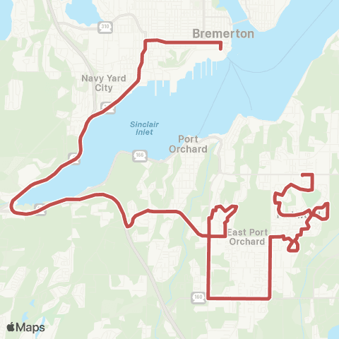 Kitsap Transit Parkwood-Ponderosa map