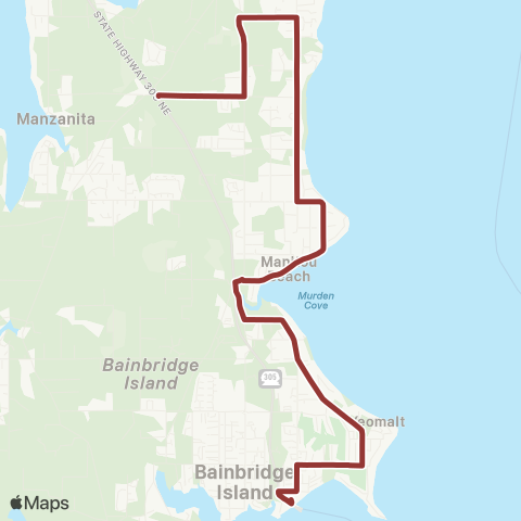 Kitsap Transit Sunrise map