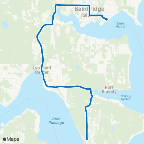 Kitsap Transit Fort Ward map