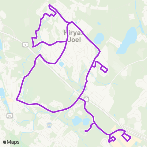 Transit Orange - Kiryas Joel Walmart Route map