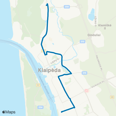 Klaipėdos keleivinis transportas Naikupės G. - Ligoninės map