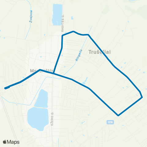 Klaipėdos keleivinis transportas Klipščiai - Trušeliai - Klipščiai map
