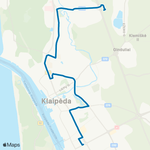 Klaipėdos keleivinis transportas Arena - Klipščiai map