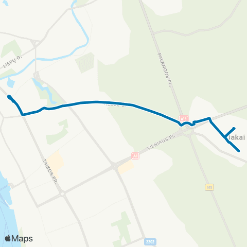 Klaipėdos keleivinis transportas Turgus - Jakai map