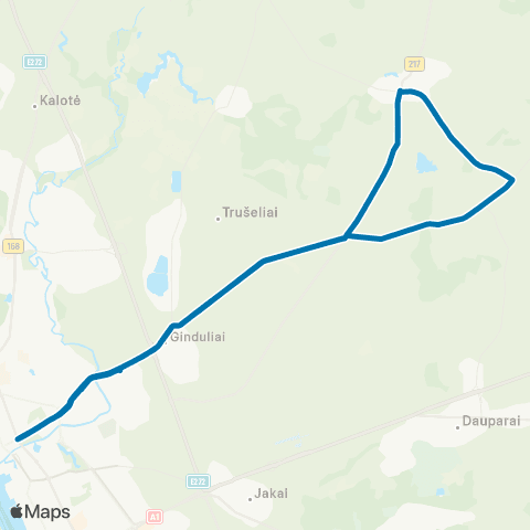 Klaipėdos keleivinis transportas Klaipėda (Savivaldybės St.) - Slengiai - Trušeliai - Smilgynai map