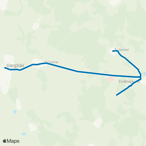 Klaipėdos keleivinis transportas Gargždai - Endriejavas - Žadeikiai map