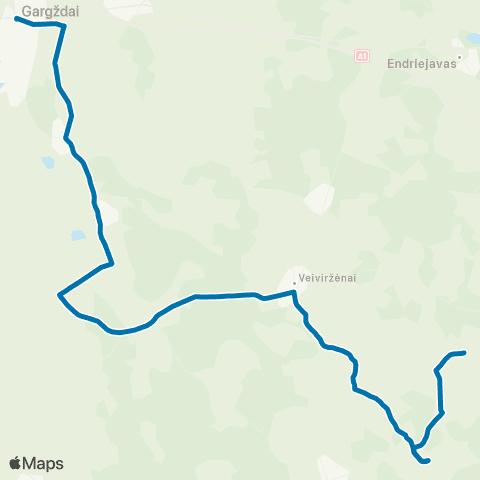 Klaipėdos keleivinis transportas Gargždai - Pakalniškiai map