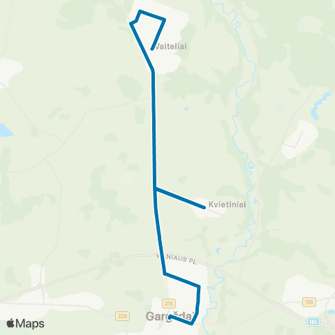 Klaipėdos keleivinis transportas Gargždai - Vaitelių Sodai map