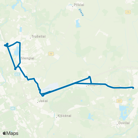 Klaipėdos keleivinis transportas Gargždai - Klipščiai - Gargždai map