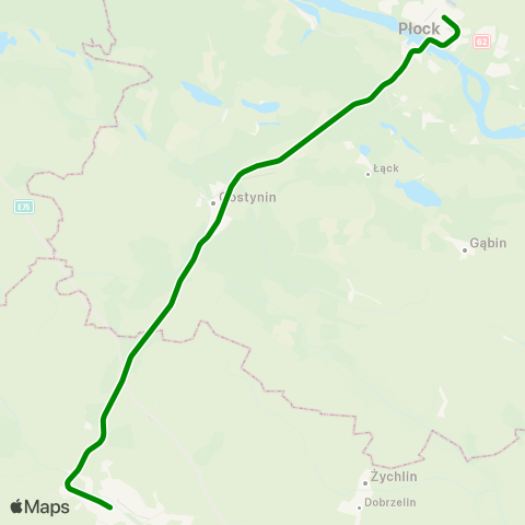 Koleje Mazowieckie Kutno — Sierpc map