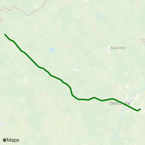 Koleje Mazowieckie Ostrołęka — Chorzele map