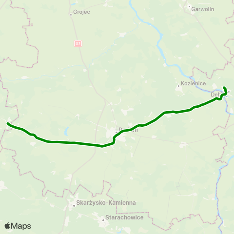 Koleje Mazowieckie Drzewca — Radom map
