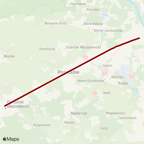 Koleje Mazowieckie ZKA: Za R1 map