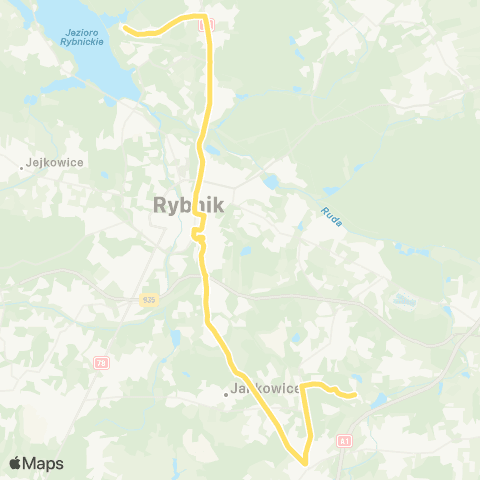 Komunikacja Miejska Rybnik Rybnik Boguszowice Osiedle Pętla - Rybnik Śródmieście Plac Wolności 2 map