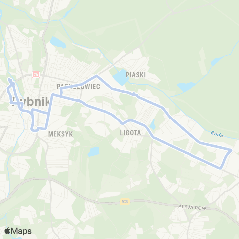 Komunikacja Miejska Rybnik Rybnik Maroko Nowiny Dworzec Aut. 2 - Rybnik Gotartowice Rondo Sygnały map