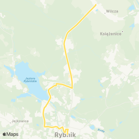 Komunikacja Miejska Rybnik Rybnik Śródmieście Plac Wolności 1 - Wilcza Skrzyżowanie map