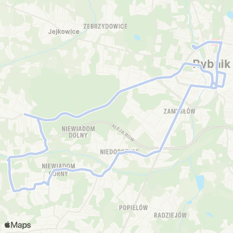 Komunikacja Miejska Rybnik Rybnik Śródmieście Plac Wolności 2 - Rybnik Maroko Nowiny Dworzec Aut. A map