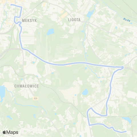 Komunikacja Miejska Rybnik Rybnik Boguszowice Osiedle Pętla - Rybnik Śródmieście Sąd map