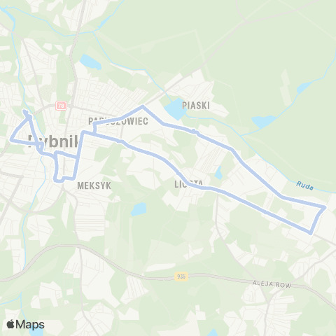 Komunikacja Miejska Rybnik Rybnik Maroko Nowiny Dworzec Aut. 2 - Rybnik Maroko Nowiny Dworzec Aut. A map