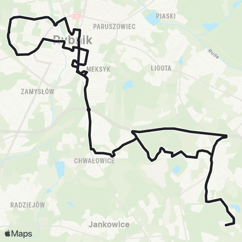 Komunikacja Miejska Rybnik Rybnik Śródmieście Plac Wolności 3 - Rybnik Boguszowice Osiedle Pętla map