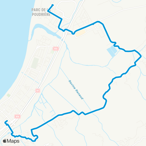 Kar'Ouest Gare de St-Paul - Tour des Roches - Savanna - Gendarmerie de l'Étang map