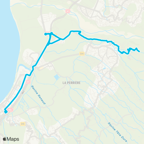 Kar'Ouest Gare routière de St-Paul - Sans Soucis map