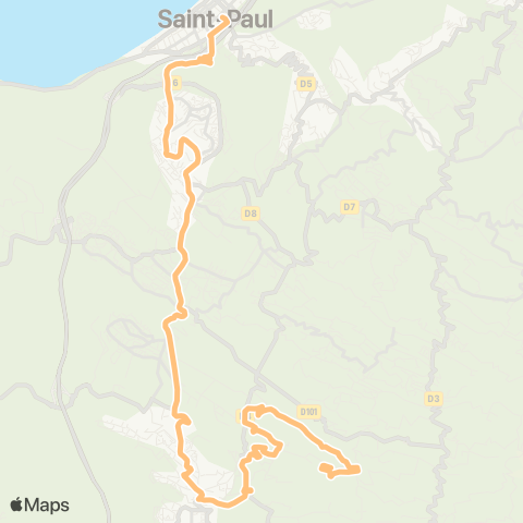 Kar'Ouest Chemin Romély – Piton Léon – PE La Saline – Gare rout. de St-Paul map