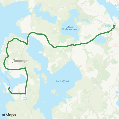 Kolumbus Busslinje i Rogaland map
