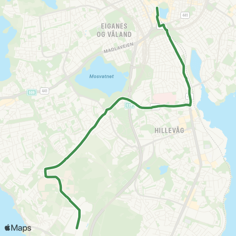 Kolumbus Busslinje i Rogaland map