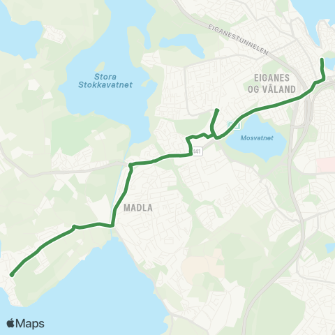 Kolumbus Busslinje i Rogaland map