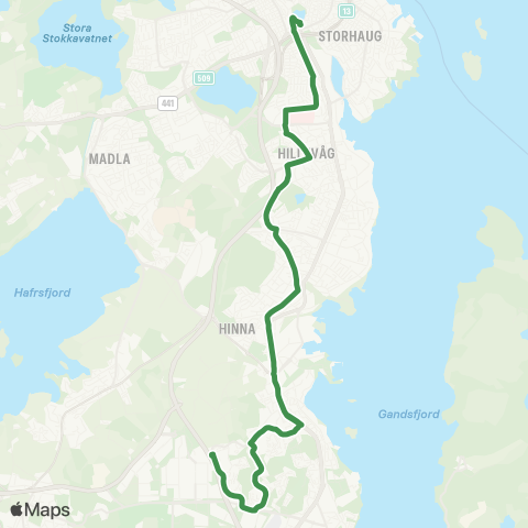 Kolumbus Busslinje i Rogaland map