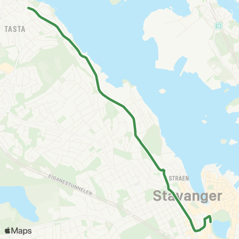 Kolumbus Busslinje i Rogaland map