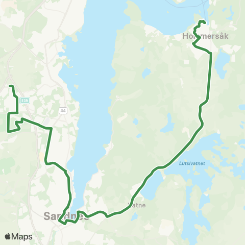 Kolumbus Busslinje i Rogaland map