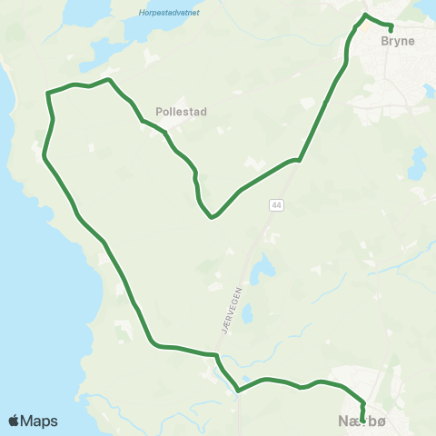 Kolumbus Busslinje i Rogaland map