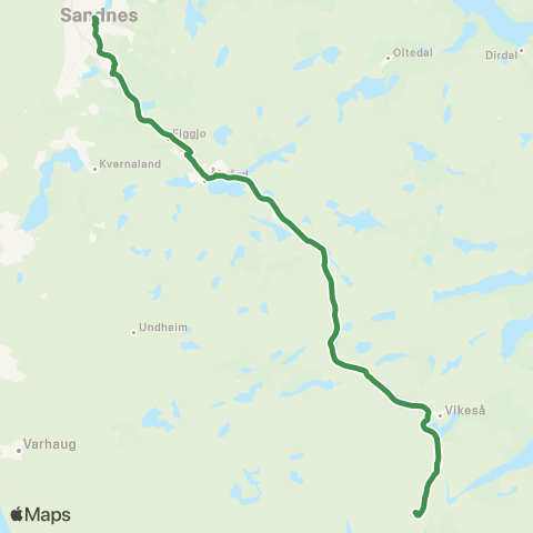 Kolumbus Busslinje i Rogaland map