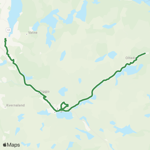 Kolumbus Busslinje i Rogaland map